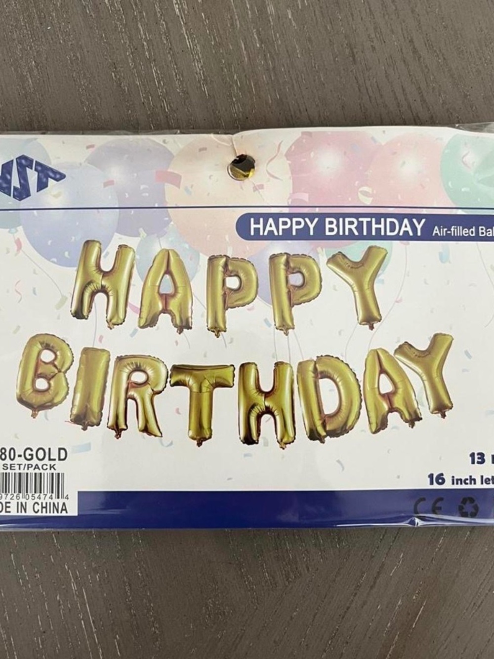 16" Gold Happy Birthday Foil Balloons
